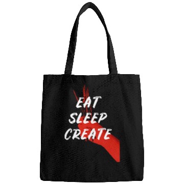Discover Eat Sleep Create Motivated Artist Painter Bags