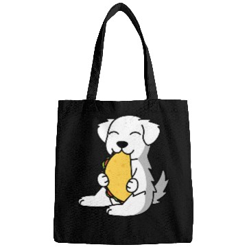 Discover Great Pyrenees Eating A Taco Dog Bags
