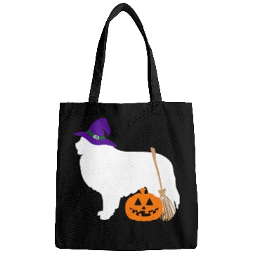 Discover Great Pyrenees Halloween Dog Wearing Witch Hat Bags