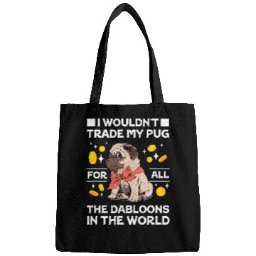Discover Funny Dog Pug Lovers Doubloons Gold Coins Viral Cat Meme Bags