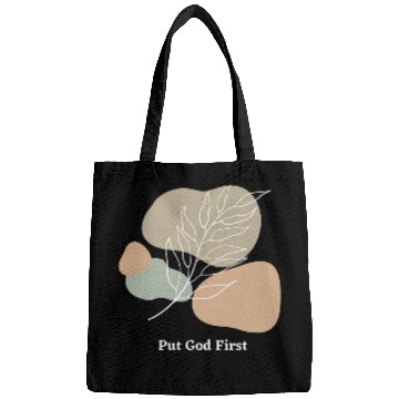 Discover Christian Religious Put God First Abstract Aesthetic Art Bags