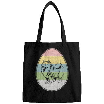 Discover Happy Easter Egg American Eskimo Dog Graphic Cool Easter Day Bags