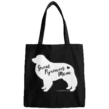 Discover Great Pyrenees Mom Great Pyrenees Dog Silhouette Bags