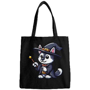 Discover Husky Wizard Funny Dog Magic Bags