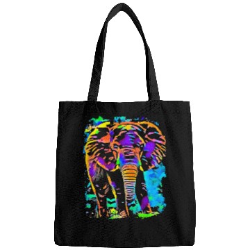 Discover elephant pop art Bags