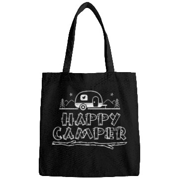 Discover Happy Camper Camping for Hikers Distressed Style Bags