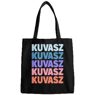 Discover Funny Modern Repeated Text Design Kuvasz Bags