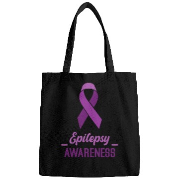 Discover Large Purple Ribbon For Epilepsy Awareness Bags