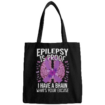 Discover Epilepsy Is Proof Epliepsy Awareness Month Purple Ribbon Bags