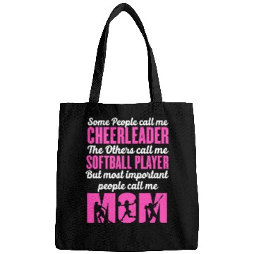 Discover Funny Softball Cheer Lover Graphic Softball Cheer Mom 1 Bags