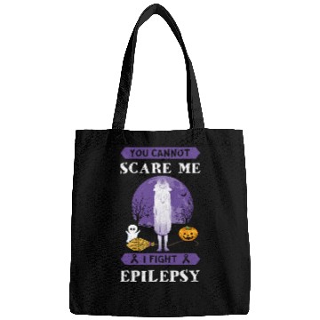 Discover Epilepsy Fighter Purple Awareness ghosts Halloween Holiday Bags