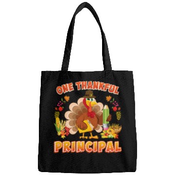 Discover one thankful principal turkey thanksgiving grateful blessed Bags