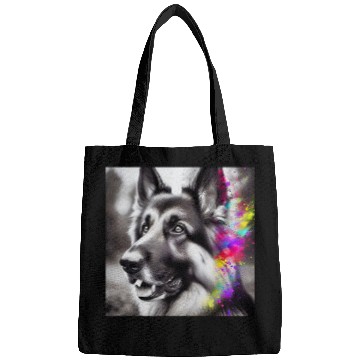 Discover Colorful Gaze German Shepherd Charm 2 Bags