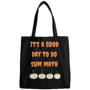 Discover Math Teacher Halloween Funny Pumpkins and Pun Bags
