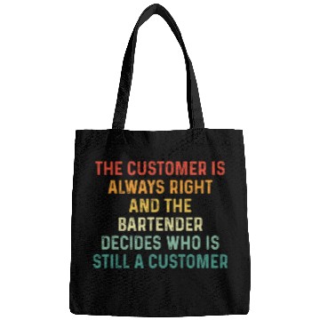 Discover Funny Customer Pub Bartender Waiter Bags