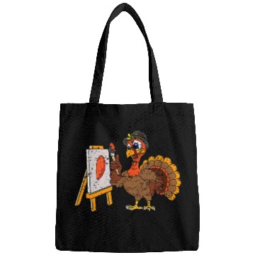 Discover Turkey Painting Thanksgiving Day Fall Autumn Painter Bags