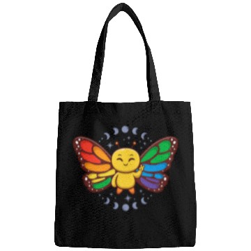Discover LGBTQ Rainbow Flag Monarch Butterfly Pride Month Insect Bags