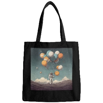 Discover Galactic Explorer with Astronaut Holding Planet Balloons Bags
