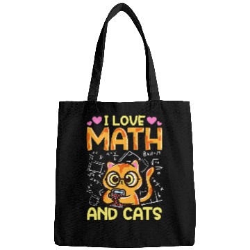 Discover Math Nerd Math Teacher Cat Lover I Love Math And Cats 28 Bags