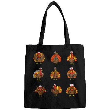 Discover turkey nurses thanksgiving crew 2fall scrub top autumn Bags