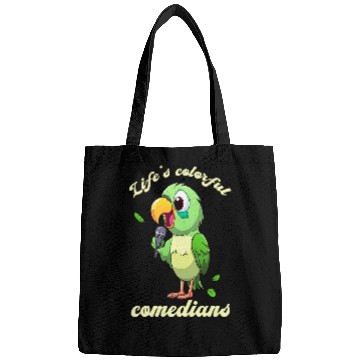 Discover Parrot In Comic Look Microphone Bags