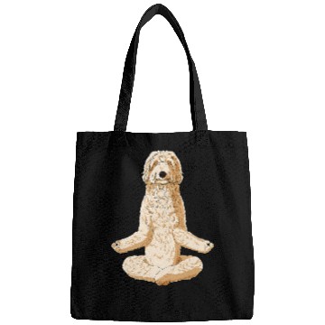 Discover Funny Yoga Dog Labradoodle Bags