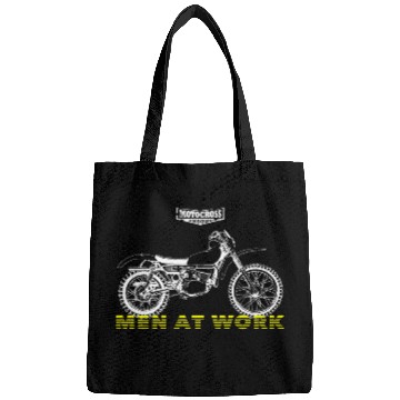 Discover Men At Work Motocross Enduro Motorcycle Tee Bags