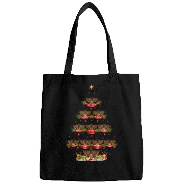 Discover Moth Insects Lover xmass Holiday Santa Moth Christmas Tree Bags