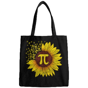 Discover Sunflower Math Nerd Teacher   Pi Symbol T   Pi Day Bags