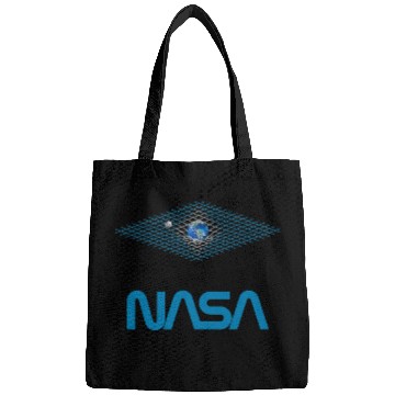 Discover Lacrosse Gift NASA Gravity Earth Moon Worm Logo Bags