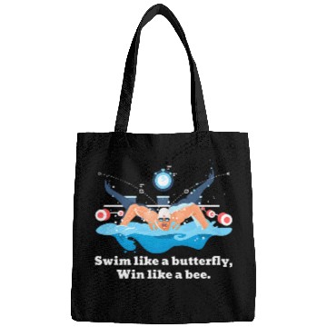 Discover Swim Team Butterfly Win Pool Training Race Day Design Bags