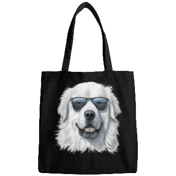 Discover Great Pyrenees Dog with Sunglasses Great Pyrenees Bags