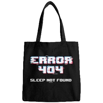 Discover Error 404 Sleep Not Found Funny Networking Computer Technici Bags