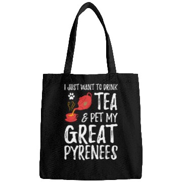 Discover Great Pyrenees Dog Lover Tea Drinker Funny Dog Mom T Bags