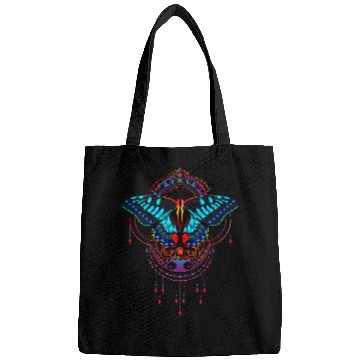 Discover Magic Butterfly over Mandala Bags