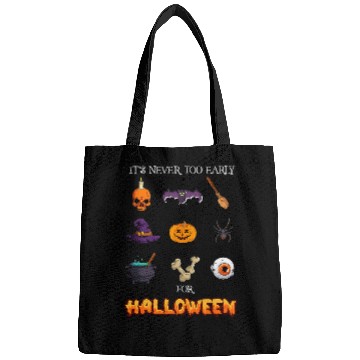 Discover Scary Pumpkin Skull Spider Bat Witch Funny Halloween Creepy Bags