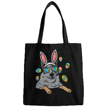 Discover Heeler Bunny Ears Glasses Easter Eggs Australian Cattle Dog Bags