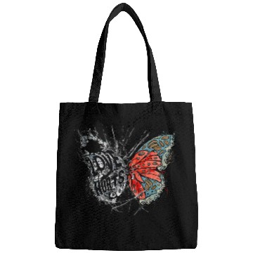 Discover Love hurts butterfly heartbreak lovebreak graphic Bags