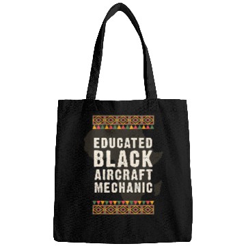 Discover Educated Black Aircraft Mechanic Black History Juneteenth Bags