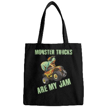 Discover Monster Trucks Are My Jam vintages Retro 215 Bags