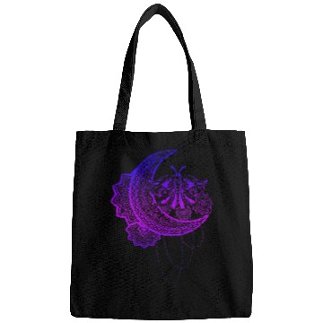 Discover Moth Astrology Witchcraft Insect Pagan Occult Crescent Moon Bags