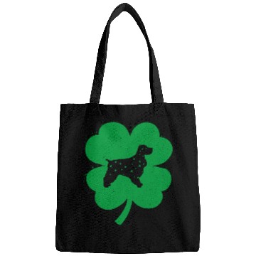 Discover Cocker Spaniel Lover Irish Shamrock Leaf St  Patricks Day Bags