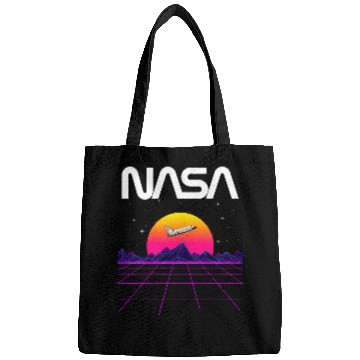 Discover Lacrosse Gift NASA Futuristic Space Shuttle Worm Logo Bags