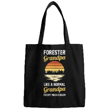 Discover Forest Forestry Worker Grandpa Forester Bags