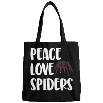 Discover Peace Love Spiders   Funny Halloween Spider Tees Insects Bags