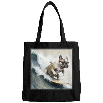 Discover French bulldog surfing Bags
