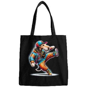 Discover Hip Hop Wire Fox Terrier Dog Dancer Bags