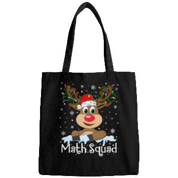 Discover Math Teacher Squad Reindeer Christmas Teacher xmass Lights Bags