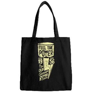 Discover Feel the Power 2Motorcycle Piston 2Cafe Racer Graphic Bags