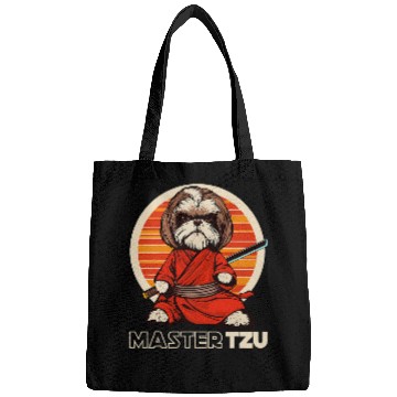 Discover Master Tzu Ninja Shih Tzu Samurai Dog Anime Bags